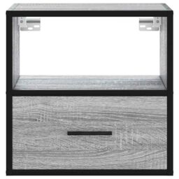 Berkfield Home Wall-mounted Bedside Cabinet Grey Sonoma 40x31x39.5 cm - thumbnail 5