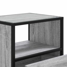 Berkfield Home Wall-mounted Bedside Cabinet Grey Sonoma 40x31x39.5 cm - thumbnail 9