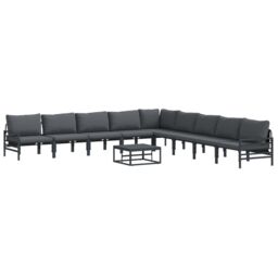 Berkfield Home Garden Sofa Set 10 pcs Anthracite Steel - thumbnail 2