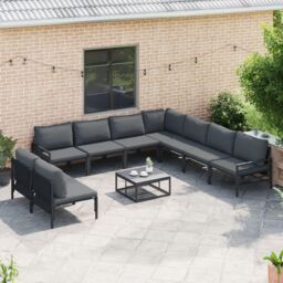 Berkfield Home Garden Sofa Set 10 pcs Anthracite Steel - thumbnail 5