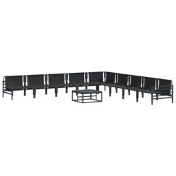 Berkfield Home Garden Sofa Set 10 pcs Anthracite Steel - thumbnail 9