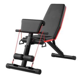 VOGREX Foldable Weight Bench Adjustable Strength Training in Black - thumbnail 1