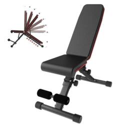 VOGREX Foldable Weight Bench Adjustable Strength Training in Black - thumbnail 5
