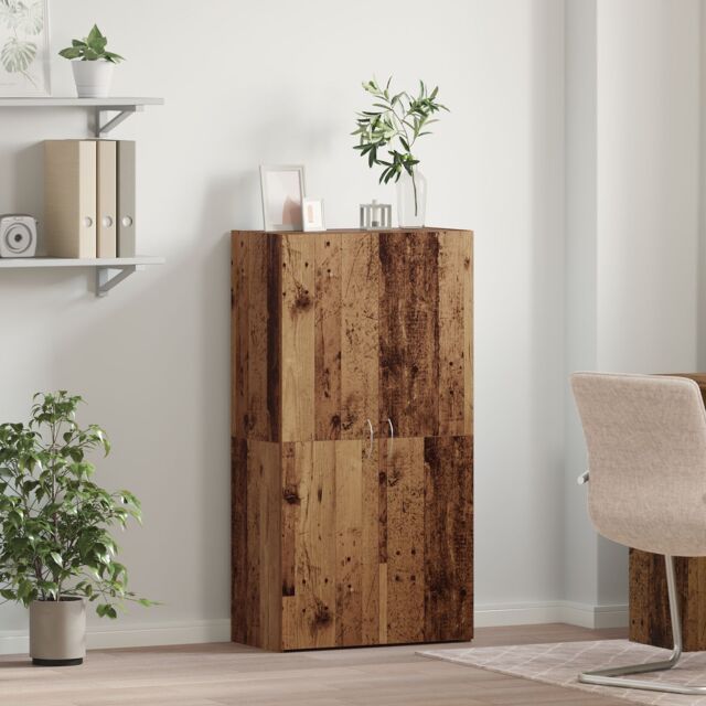 Berkfield Home Office Cabinet Old wood 60 x 32 x 115 cm Engineered wood - image 1