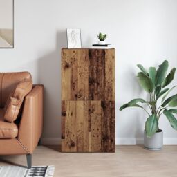 Berkfield Home Office Cabinet Old wood 60 x 32 x 115 cm Engineered wood - thumbnail 4