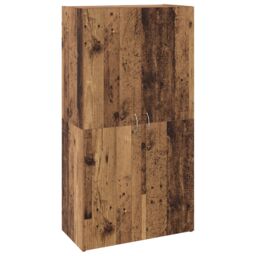 Berkfield Home Office Cabinet Old wood 60 x 32 x 115 cm Engineered wood - thumbnail 2