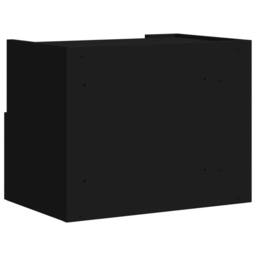Berkfield Home Decorative Wall-mounted Bedside Cabinet Black 45x30x35 cm - Size: 45 x 30 x 35 cm - thumbnail 6