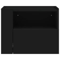 Berkfield Home Decorative Wall-mounted Bedside Cabinet Black 45x30x35 cm - Size: 45 x 30 x 35 cm - thumbnail 4