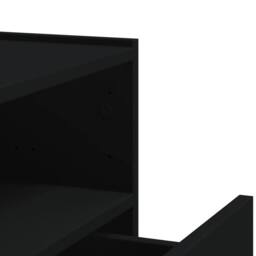 Berkfield Home Decorative Wall-mounted Bedside Cabinet Black 45x30x35 cm - Size: 45 x 30 x 35 cm - thumbnail 9