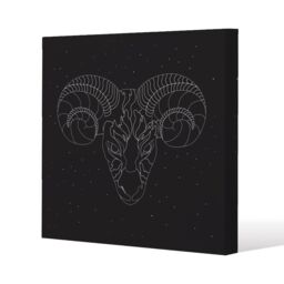 Benjamin Tate Design Aries zodiac sign (canvas) / 61 x 61 x 4cm in Natural - Size: 61 x 61 x 4 cm - thumbnail 1
