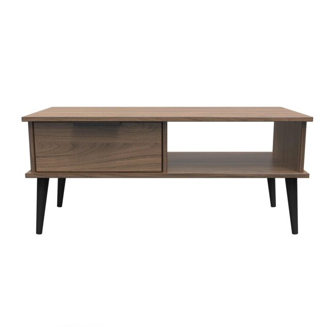Ready Assembled 2 U Fuji 1 Drawer Coffee Table (Ready Assembled) in Walnut - image 1