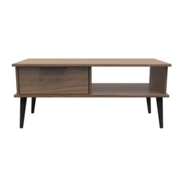 Ready Assembled 2 U Fuji 1 Drawer Coffee Table (Ready Assembled) in Walnut - thumbnail 1