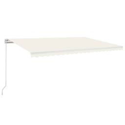 Berkfield Home Manual Retractable Awning with LED 500x350 cm Cream - thumbnail 2