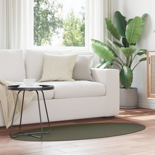 Berkfield Home Rugs Forest Green Polyester 80 x 150 cm Non-Slip Area Rug - Size: Medium - image 1