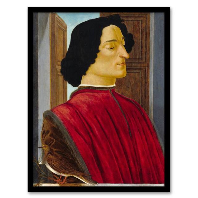 Artery8 Sandro Botticelli Framed Wall Art Print Giuliano de Medici Portrait - Size: A4 - image 1