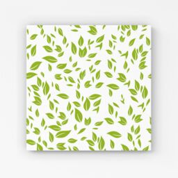 Warren Reed - Designer Green Leaves Canvas - Size: w10 inch x h10 inch - thumbnail 1