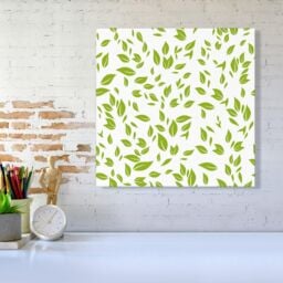 Warren Reed - Designer Green Leaves Canvas - Size: w10 inch x h10 inch - thumbnail 2