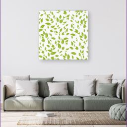 Warren Reed - Designer Green Leaves Canvas - Size: w10 inch x h10 inch - thumbnail 4