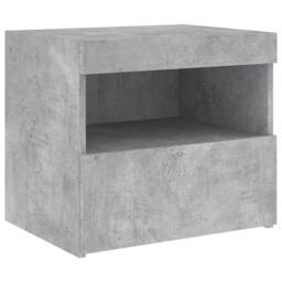 Berkfield Home Beautiful Bedside Cabinets with LED Lights 2 pcs Concrete Grey 50 - thumbnail 7