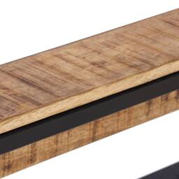 Berkfield Home Coat Rack 87x10x27 cm Solid Rough Wood Mango in Brown - Size: 87 x 10 x 27 cm - thumbnail 5