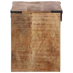 Berkfield Home Beautiful Bedside Cabinet 40x30x37 cm Solid Wood Mango in Brown - Size: 40 x 30 x 37 cm - thumbnail 4