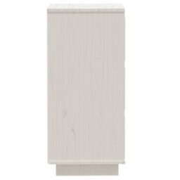 Berkfield Home Sideboard White 32x34x75 cm Solid Wood Pine - Size: 32 x 34 x 75 cm - thumbnail 6