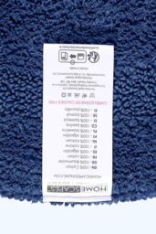 Homescapes Luxury Round Bath Mat Reversible 100% Cotton 1600GSM, 80cm, Quick Dry in Navy - thumbnail 3