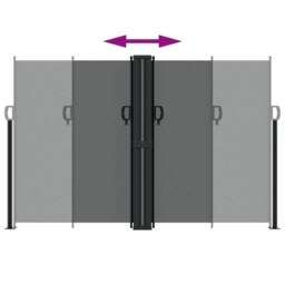 Berkfield Home Retractable Side Awning Anthracite 160x600 cm in Dark Grey - thumbnail 5