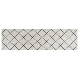 Berkfield Home Kitchen Rug Washable Square 45x150 cm Velvet in Grey - thumbnail 2