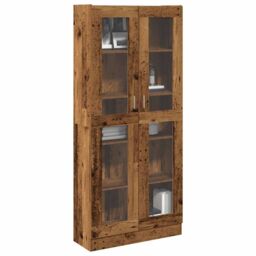 Berkfield Home Highboard Old Wood 82.5x30.5x185 cm Engineered Wood in Brown - thumbnail 1
