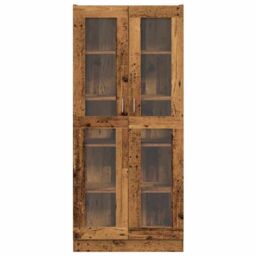 Berkfield Home Highboard Old Wood 82.5x30.5x185 cm Engineered Wood in Brown - thumbnail 4