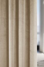 Enhanced Living 100% Blackout Luxury Supersoft Velvet Thermal Eyelet Curtains for Living Room & Bedrooms in Cream - Size: 168 cm width x 137 cm drop - thumbnail 3