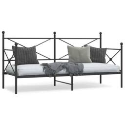 Berkfield Home Durable Day Bed without Mattress Black 80x200 cm Steel - thumbnail 2