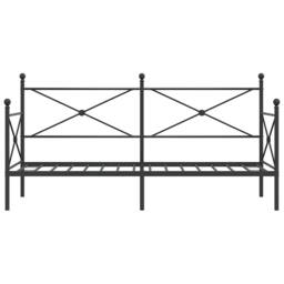 Berkfield Home Durable Day Bed without Mattress Black 80x200 cm Steel - thumbnail 5