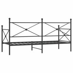 Berkfield Home Durable Day Bed without Mattress Black 80x200 cm Steel - thumbnail 7