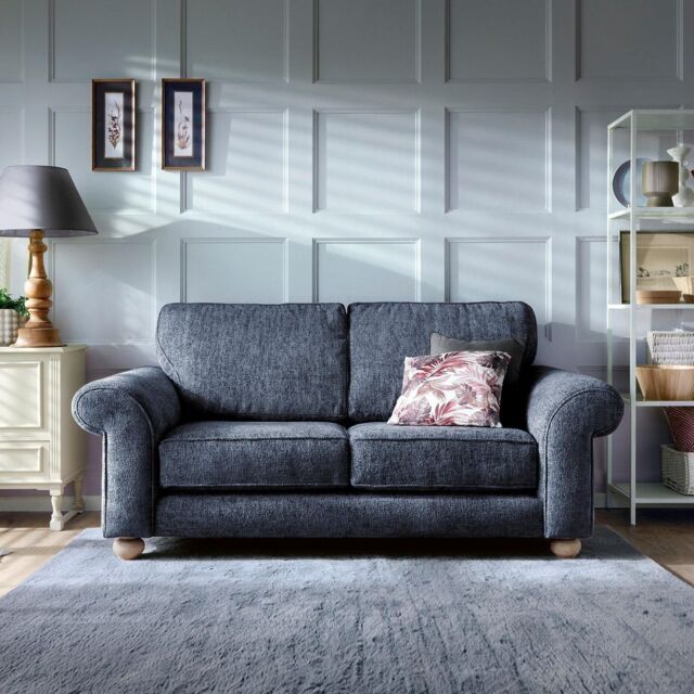 Abakus Direct Ingrid 2 Seater Sofa in Dark Blue - image 1