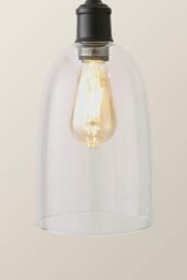 ValueLights Kira Glass Cloche Dome 3 Drop Cluster Ceiling Pendant Light in Black - thumbnail 4