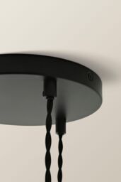 ValueLights Kira Glass Cloche Dome 3 Drop Cluster Ceiling Pendant Light in Black - thumbnail 5