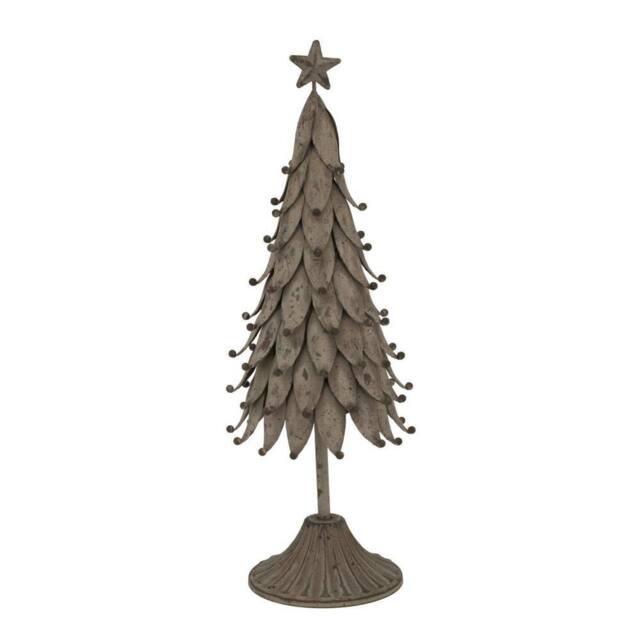 Lemon Pavilion Furniture and Decor Rustic Decorative Tree with Star - Metal - L10 x W11 x H36 cm - Silver