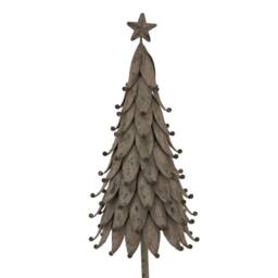 Lemon Pavilion Furniture and Decor Rustic Decorative Tree with Star - Metal - L10 x W11 x H36 cm - Silver - thumbnail 2