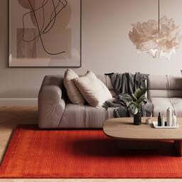 Kukoon Natural Wool Plush Pile Terracotta Area Rug - Size: 190 cm x 280 cm - thumbnail 2