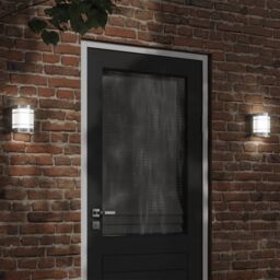 Berkfield Home Outdoor Wall Lights 2pcs Silver Stainless Steel - thumbnail 1