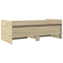 Berkfield Home Daybed with Drawers without Mattress Sonoma Oak 100x200 cm in Brown - thumbnail 6