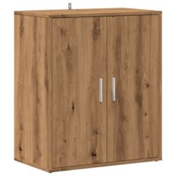 Berkfield Home Shoe Cabinet Artisan Oak 60x35x70 cm Engineered Wood in Brown - Size: 60 x 35 x 70 cm - thumbnail 2