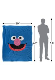 Sesame Street Grover Face Silky Touch Super Soft Throw Blanket 152 X 127 cm in White - thumbnail 5