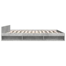 Berkfield Home Modern Bed Frame w/Drawers Frame Concrete Grey 180x200 cm Super King - thumbnail 5