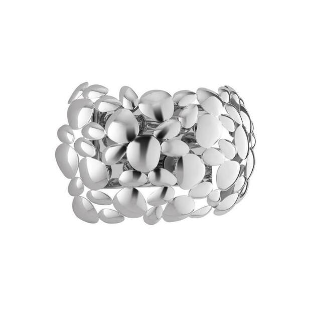 Netlighting DIONISO 2 Light Wall Light Chrome 30x19x15cm in Silver - Size: 30 x 19 x 15 cm