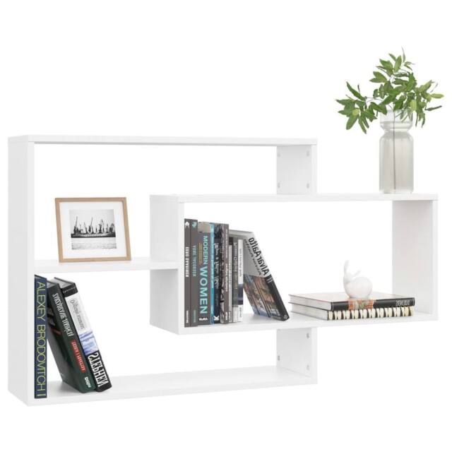 Berkfield Home Decorative Wall Shelf White 104x20x58.5 cm Engineered Wood - image 1