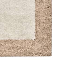 Wyld and Coco Beige and Brown Cotton Bath Mat 60 x 90 cm Geometric Pattern - Size: 1600mm x 900mm - thumbnail 6