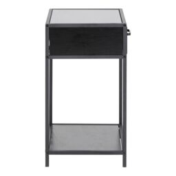 Furniture To Go Seaford Bedside Table with 1 Drawer in Black - thumbnail 4